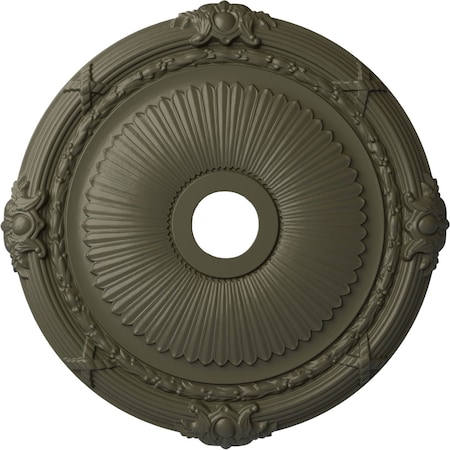 Ekena Millwork Heaton Ceiling Medallion (Fits Canopies up to 6 1/2"), 27 1/2"OD x 3 7/8"ID x 2 1/4"P, Witch Hazel CM27HEWHF